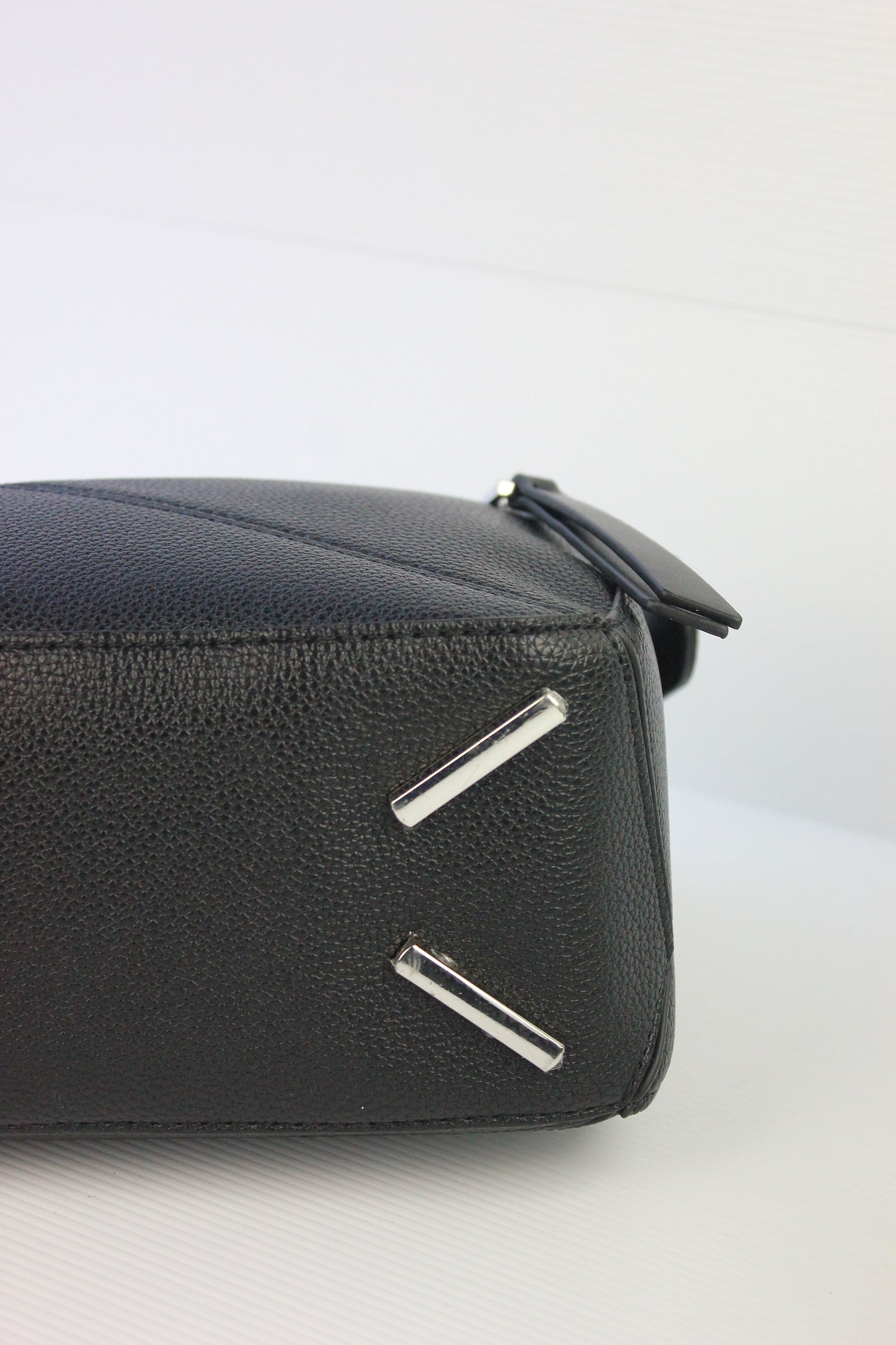 Olivia Puzzle Bag in Genuine Black Leather