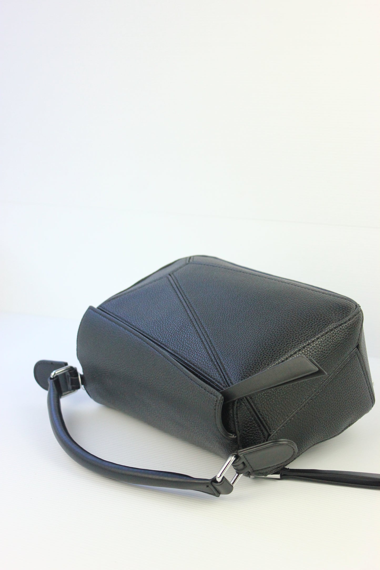 Olivia Puzzle Bag in Genuine Black Leather